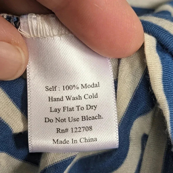 Johnny Was Pete & Greta Striped Jersey T-Shirt - Picture 4 of 5